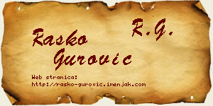 Raško Gurović vizit kartica